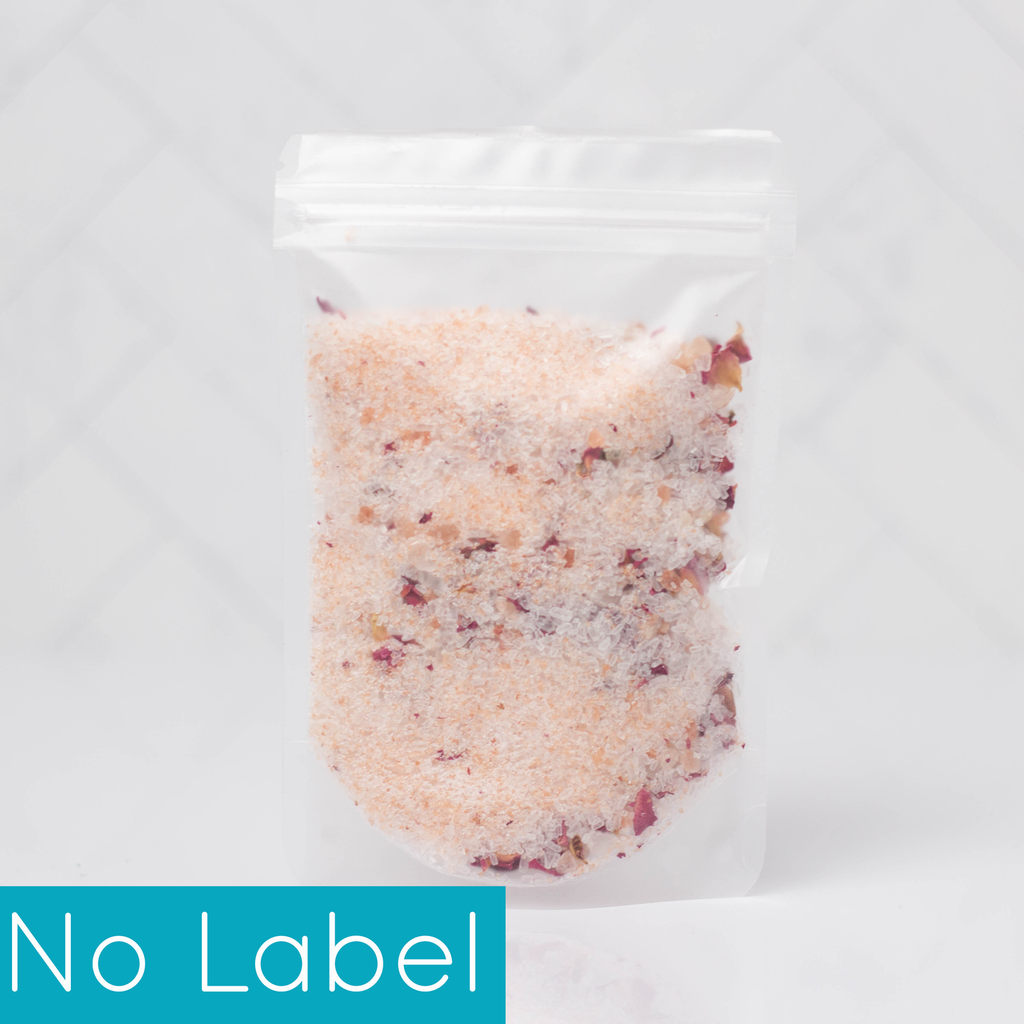 No Label Bath Salt Pouches: Rose