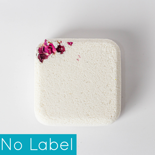 No Label Square Bath Bombs: Rose